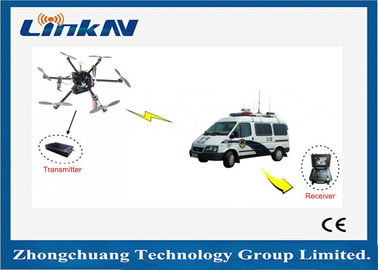 Jarak Jauh UAV Drone Data Link Pemancar Video HDMI CVBS Modulasi COFDM AES256 Latensi Rendah