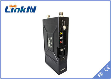 1-3km Pemancar Video Polisi yang Dikenakan di Tubuh COFDM QPSK HDMI &amp; CVBS H.264 Delay Rendah Enkripsi AES256