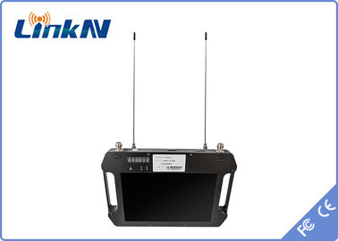 Penerima Video COFDM Penerimaan Keanekaragaman Antena Ganda AES256 H.264 2-8MHz dengan Tampilan Bertenaga Baterai
