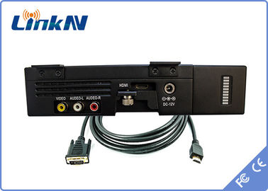 2km COFDM Video Transmitter Bertenaga Baterai Enkripsi HDMI CVBS AES256 300-2700MHz