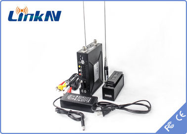 Pemancar Video Manpack Polisi COFDM QPSK HDMI &amp; CVBS H.264 Enkripsi AES256 Keterlambatan Rendah