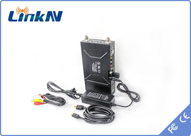 Pemancar Video Polisi Manpack COFDM QPSK HDMI &amp; CVBS H.264 Delay Rendah AES256 Enkripsi 2-8MHz Bandwidth