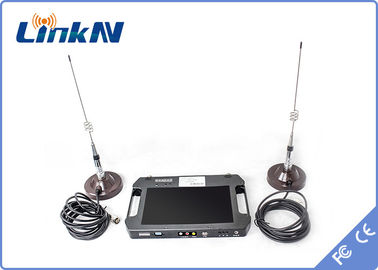 Penerima Video Portabel COFDM Penerimaan Keanekaragaman Antena Ganda AES256 H.264 dengan Layar dan Baterai