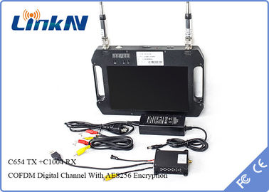 10km UAV Video Link FHD COFDM Transmitter &amp; Receiver Kit H.264 Kompresi Latensi Rendah AES256 DC 12V