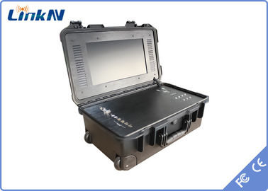 Penerima Video COFDM Taktis Militer Polisi dengan Baterai &amp; Layar 15,6 Inch Enkripsi AES256 Keterlambatan Rendah