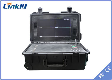 Polisi COFDM Video Receiver dengan Baterai &amp; Tampilan AES256 Enkripsi 4-Channel IP65