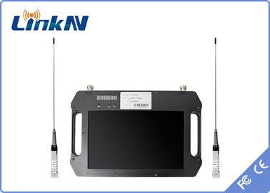 Penerima Video Taktis FHD CVBS COFDM QPSK H.264 AES256 Enkripsi dengan Layar dan Baterai
