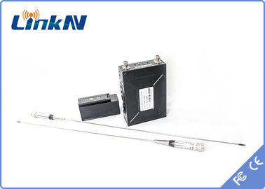 Pemancar Video Manpack Taktis Polisi Militer COFDM HDMI &amp; CVBS AES256 Enkripsi Interkom Dua Arah