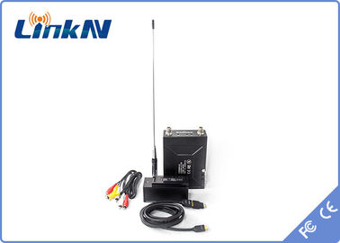 LKAV1506 Militer HD Video Transmitter COFDM H.264 AES256 Enkripsi Low Delay 2-8MHz Baterai bertenaga