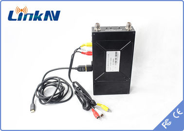 Sistem Video Nirkabel COFDM Militer Enkripsi AES256 HDMI &amp; CVBS H.264 2-8MHz Bandwidth Bertenaga Baterai