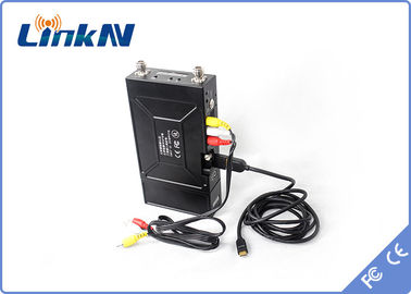 Pemancar Video Manpack Polisi COFDM QPSK HDMI &amp; CVBS H.264 Enkripsi AES256 Keterlambatan Rendah