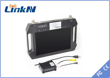 Penerima Video COFDM Portabel Bertenaga Baterai HDMI CVBS dengan Penerimaan Keragaman Tampilan AES256 DC 12V