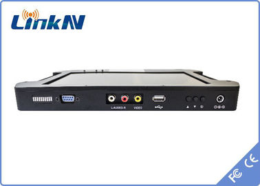 Penerima Video Taktis Genggam COFDM QPSK AES256 Enkripsi FHD CVBS H.264 dengan Layar Bertenaga Baterai