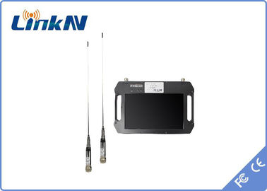 COFDM Video Receiver Battery Powered HDMI CVBS dengan Display Diversity Reception AES256 DC 12V