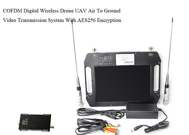 Tautan Video UAV Jarak Jauh SDI CVBS COFDM Tx &amp; Rx Kit Penerimaan Keragaman Antena Ganda Enkripsi AES256