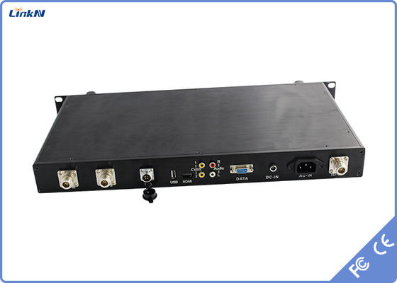 Penerima Video FHD yang dipasang di Kendaraan yang kokoh HDMI SDI CVBS COFDM AES256 300-2700MHz
