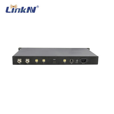 LKAV3307 Komunikasi nirkabel militer 1U Rack Mount 4W MIMO FHSS Outdoor IP MESH Radio