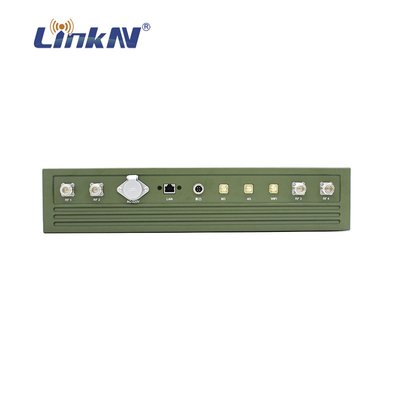 Kendaraan 4G LTE Base Station 2U IP Mesh Radio 43dBm AES Encryption GPS / BD