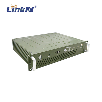 Kendaraan 4G LTE Base Station 2U IP Mesh Radio 43dBm AES Encryption GPS / BD